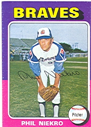 1975 Topps Mini Baseball Cards      130     Phil Niekro